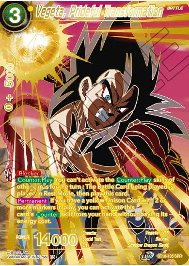 VEGETA, PRIDEFUL TRANSFORMATION