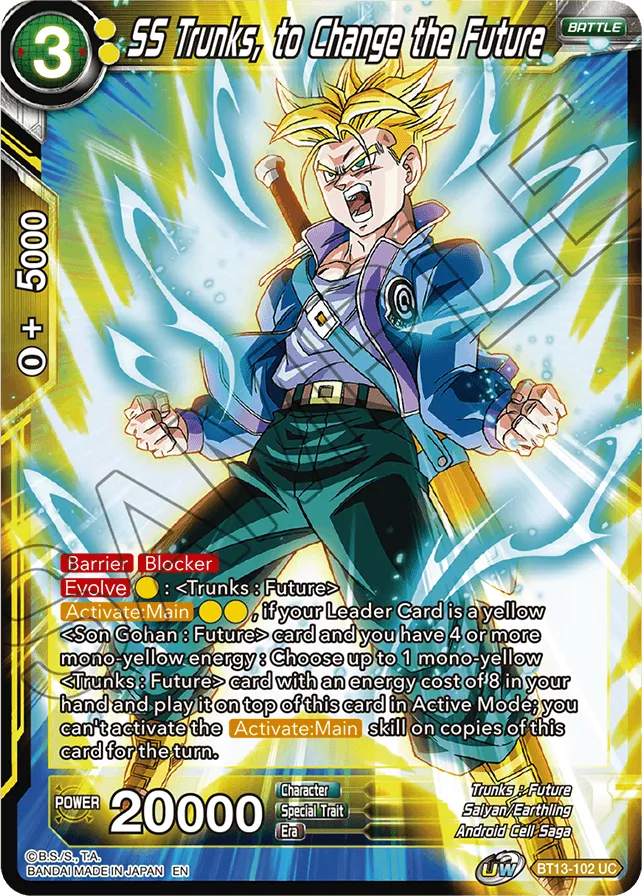 SS TRUNKS, TO CHANGE THE FUTURE