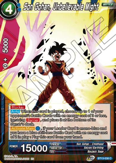 SON GOHAN, UNBELIEVABLE MIGHT
