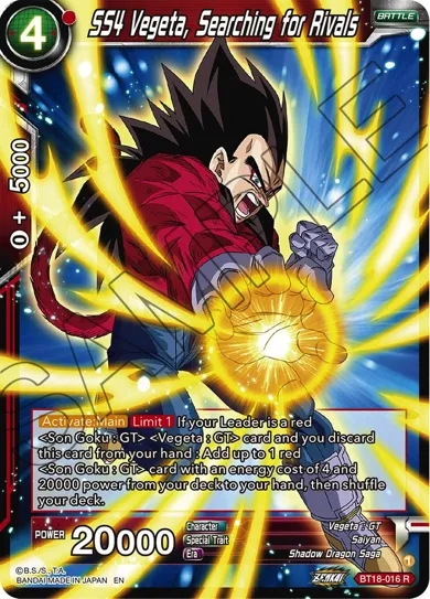 SS4 VEGETA, SEARCHING FOR RIVALS