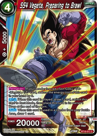 SS4 VEGETA, PREPARING TO BRAWL