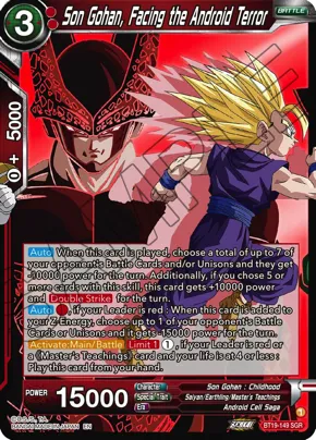 SON GOHAN, FACING THE ANDROID TERROR