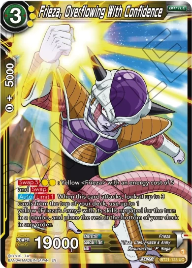 FRIEZA, OVERFLOWING WITH CONFIDENCE
