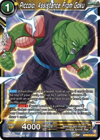 PICCOLO, ASSISTANCE FROM GOKU
