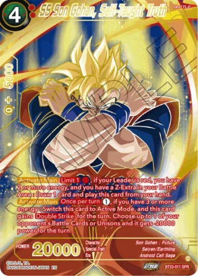 SS SON GOHAN, SELF-TAUGHT TRUTH