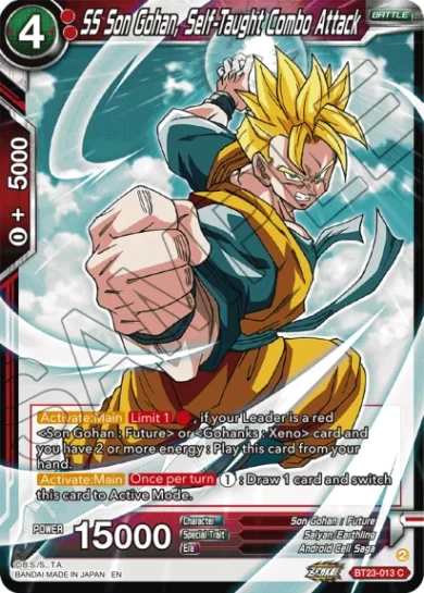 SS SON GOHAN, SELF-TAUGHT COMBO ATTACK