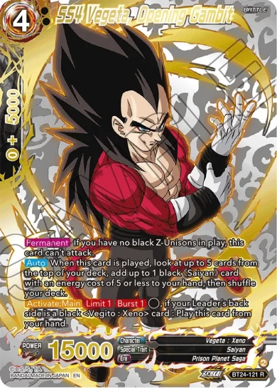 SS4 VEGETA, OPENING GAMBIT