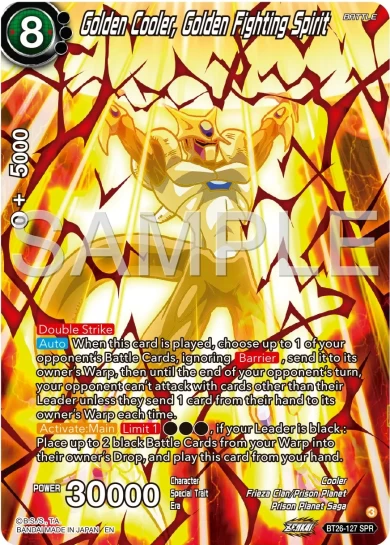 GOLDEN COOLER, GOLDEN FIGHTING SPIRIT