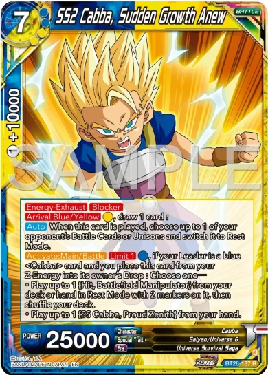 SS2 CABBA, SUDDEN GROWTH ANEW