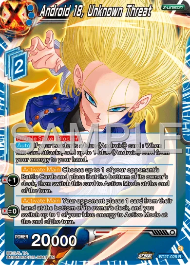 ANDROID 18, UNKNOWN THREAT