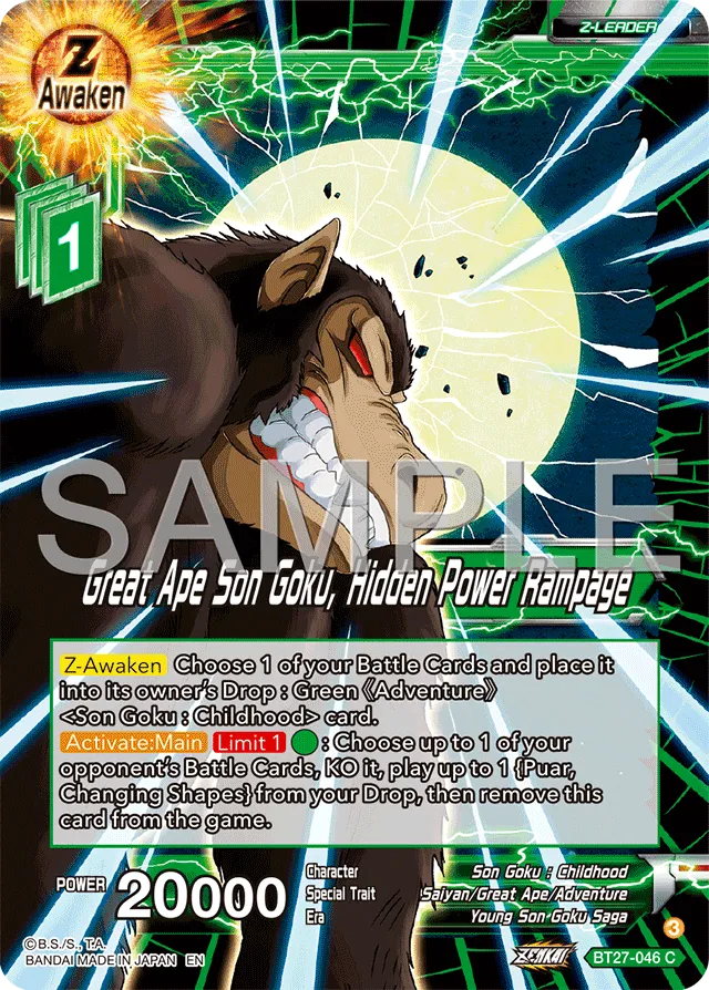 GREAT APE SON GOKU, HIDDEN POWER RAMPAGE