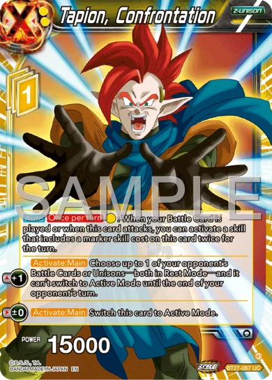 TAPION, CONFRONTATION