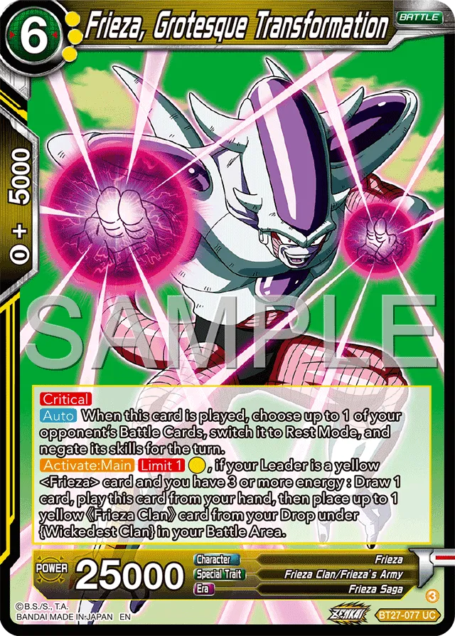 FRIEZA, GROTESQUE TRANSFORMATION