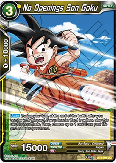 NO OPENINGS SON GOKU