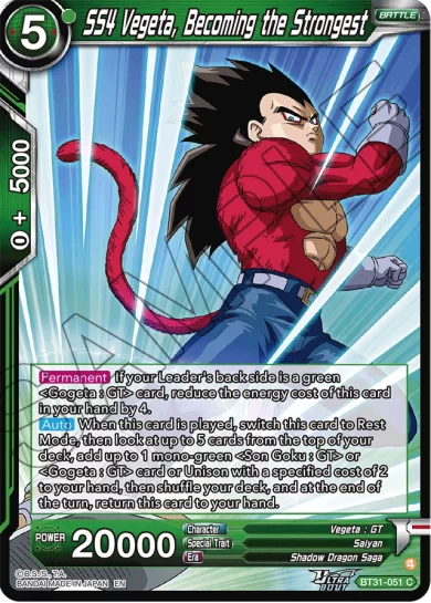 SS4 VEGETA, BECOMING THE STRONGEST