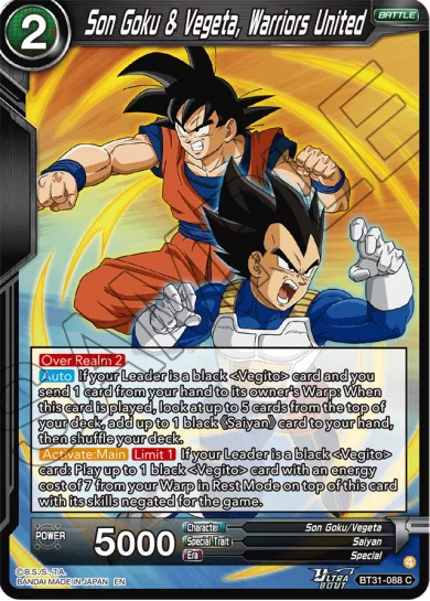SON GOKU & VEGETA, WARRIORS UNITED