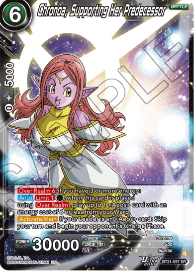 CHRONOA, SUPPORTING HER PREDECESSOR
