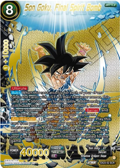 SON GOKU, FINAL SPIRIT BOMB