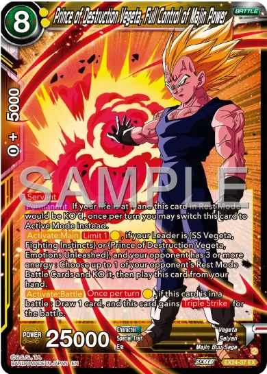 PRINCE OF DESTRUCTION VEGETA, FULL CONTROL OF MAJIN POWER