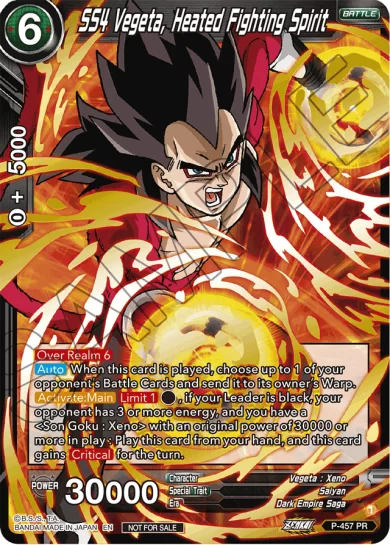 SS4 VEGETA, HEATED FIGHTING SPIRIT