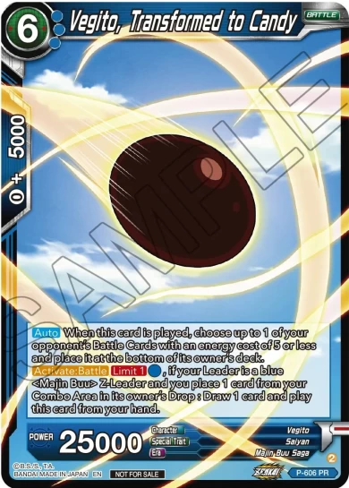 VEGITO, TRANSFORMED TO CANDY