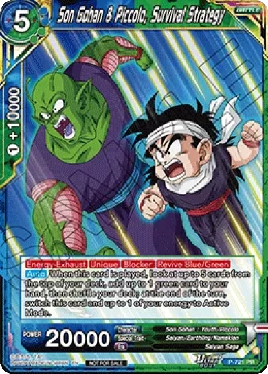 SON GOHAN & PICCOLO, SURVIVAL STRATEGY