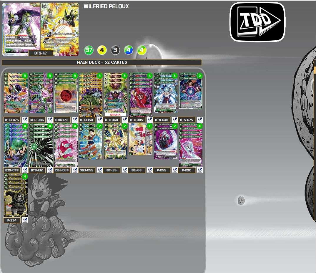 Decklist de Wilfried Peloux