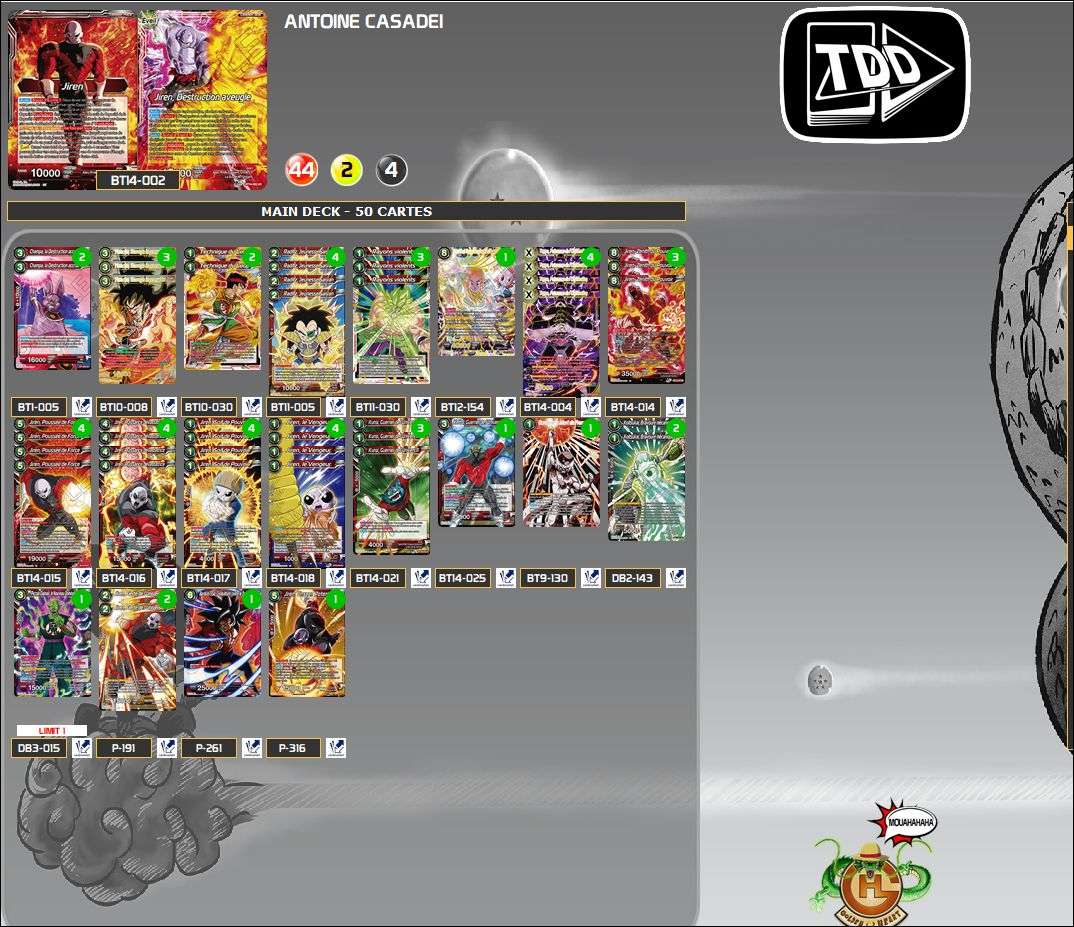 Decklist de Antoine Casadei