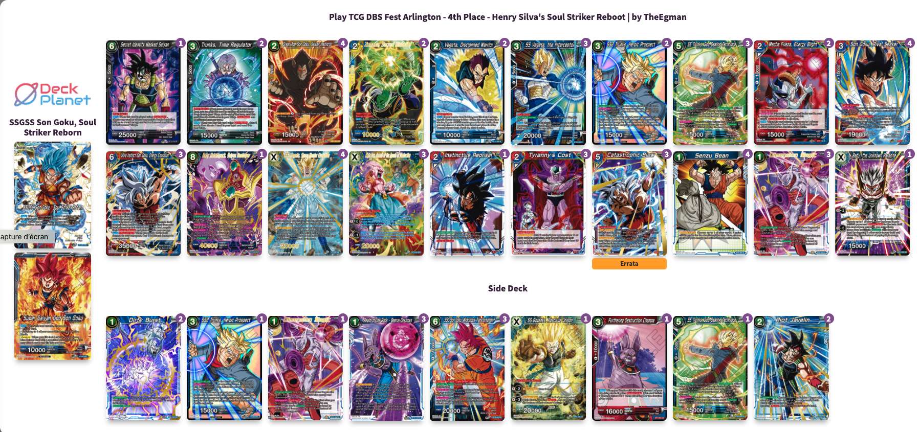 Decklist de Henry Silva