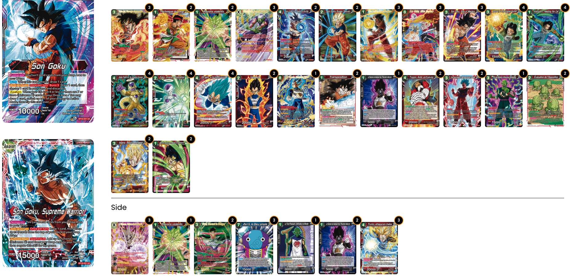Decklist de Yvan Bazoin