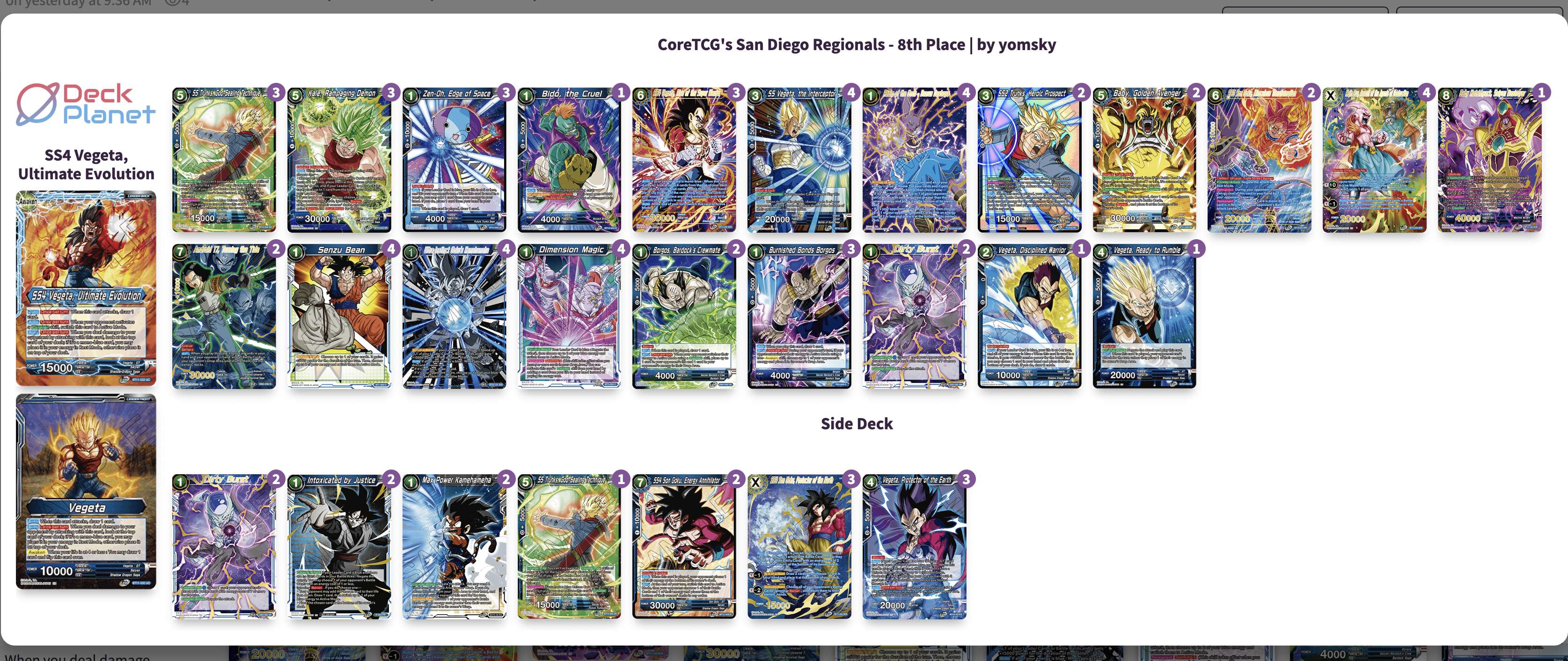 Decklist de Tommy Vi