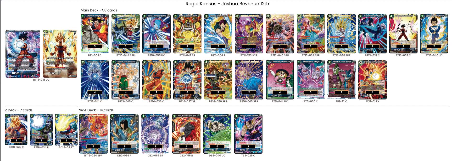 Decklist image · Joshua Bevenue