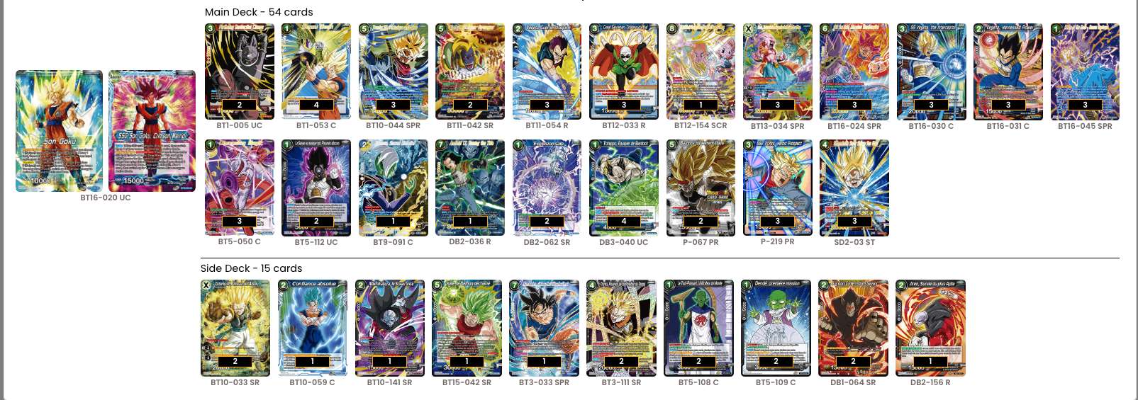 Decklist de Quentin Deschaumes