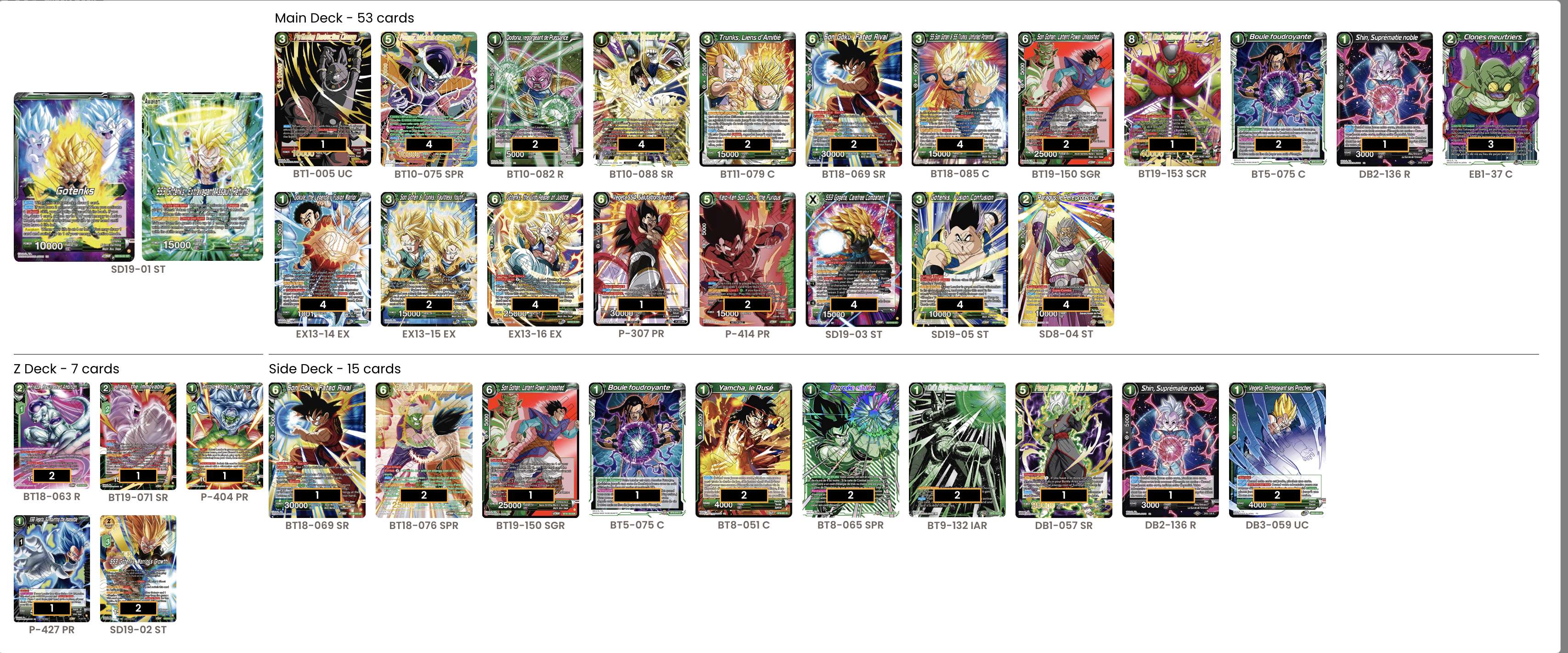 Decklist de Andrew Klinger