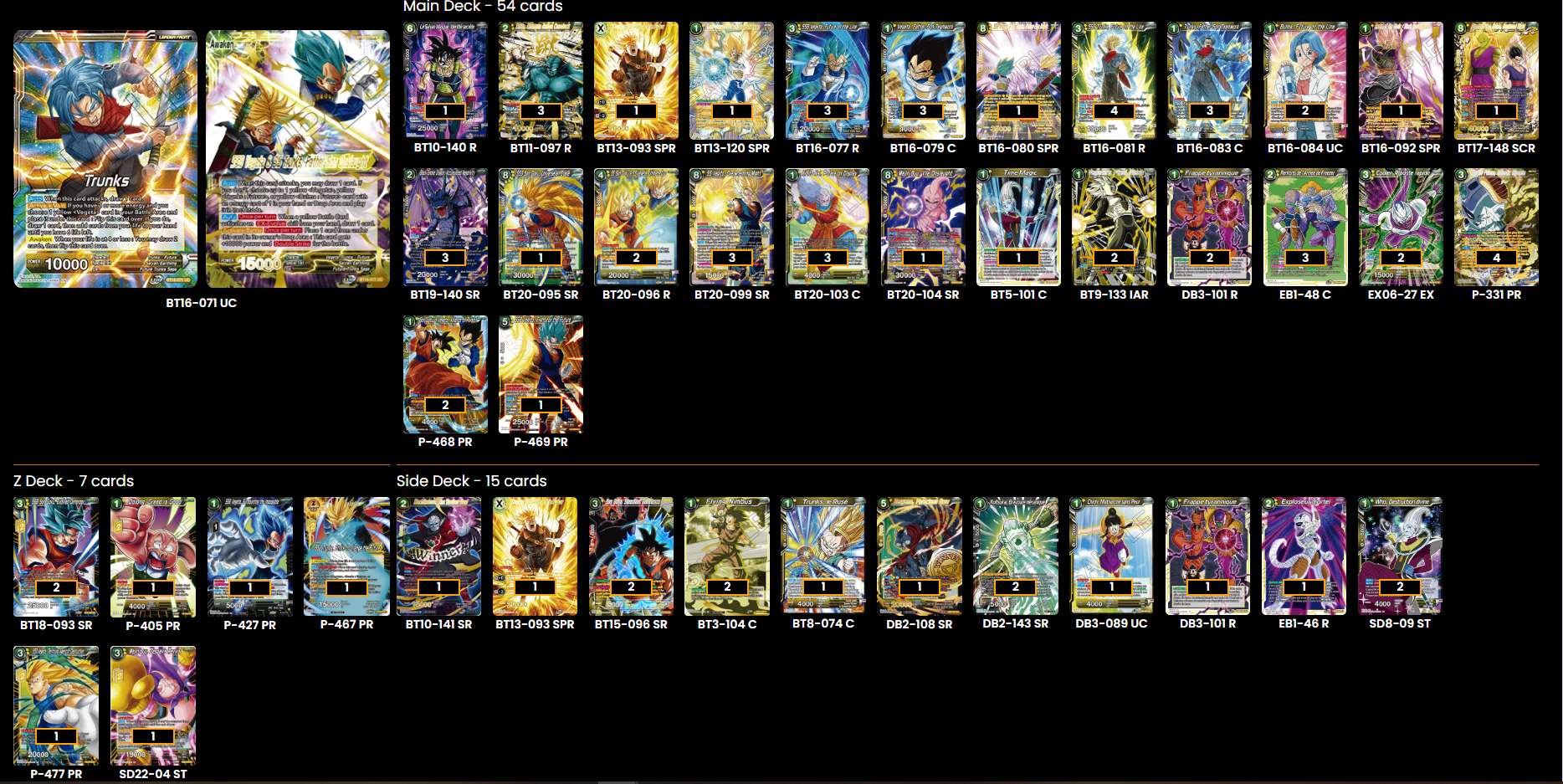 Decklist de Bryan Samuel
