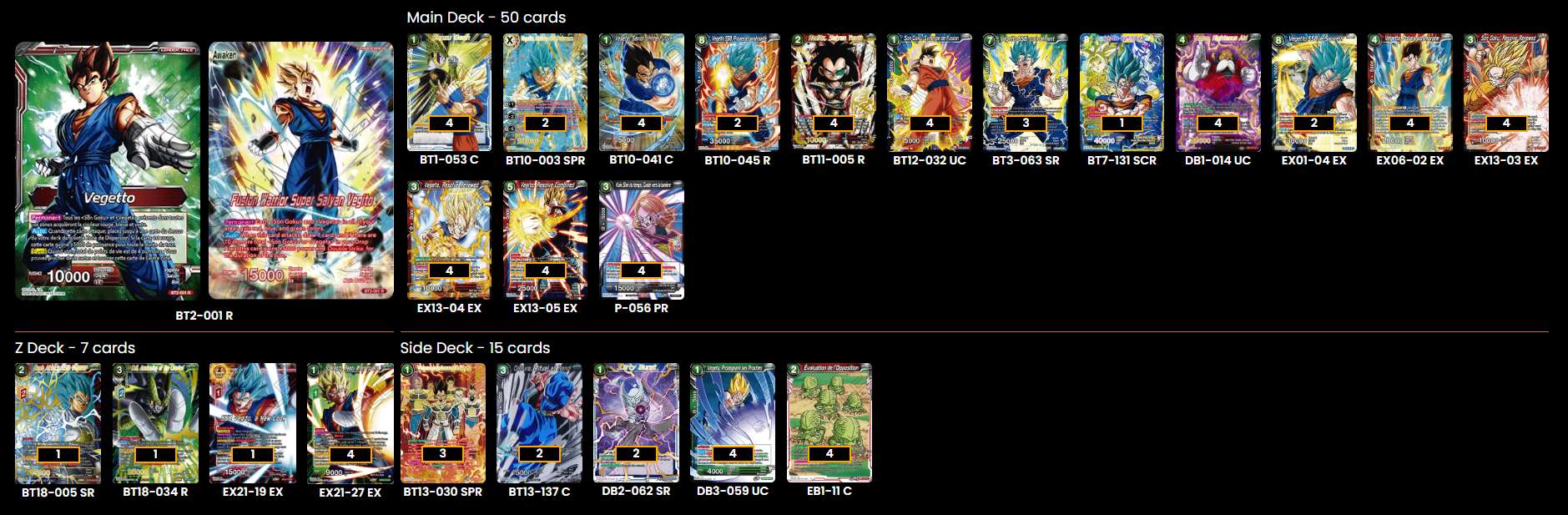Decklist de Sean DeRoest