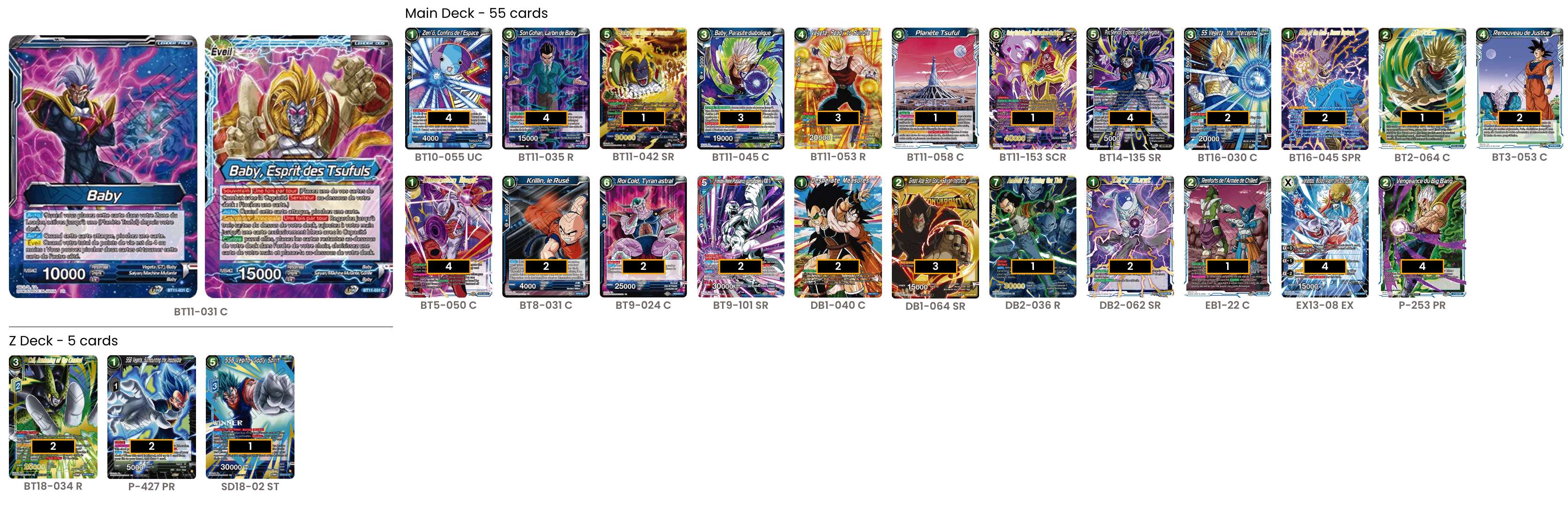 Decklist de Diafat Araya