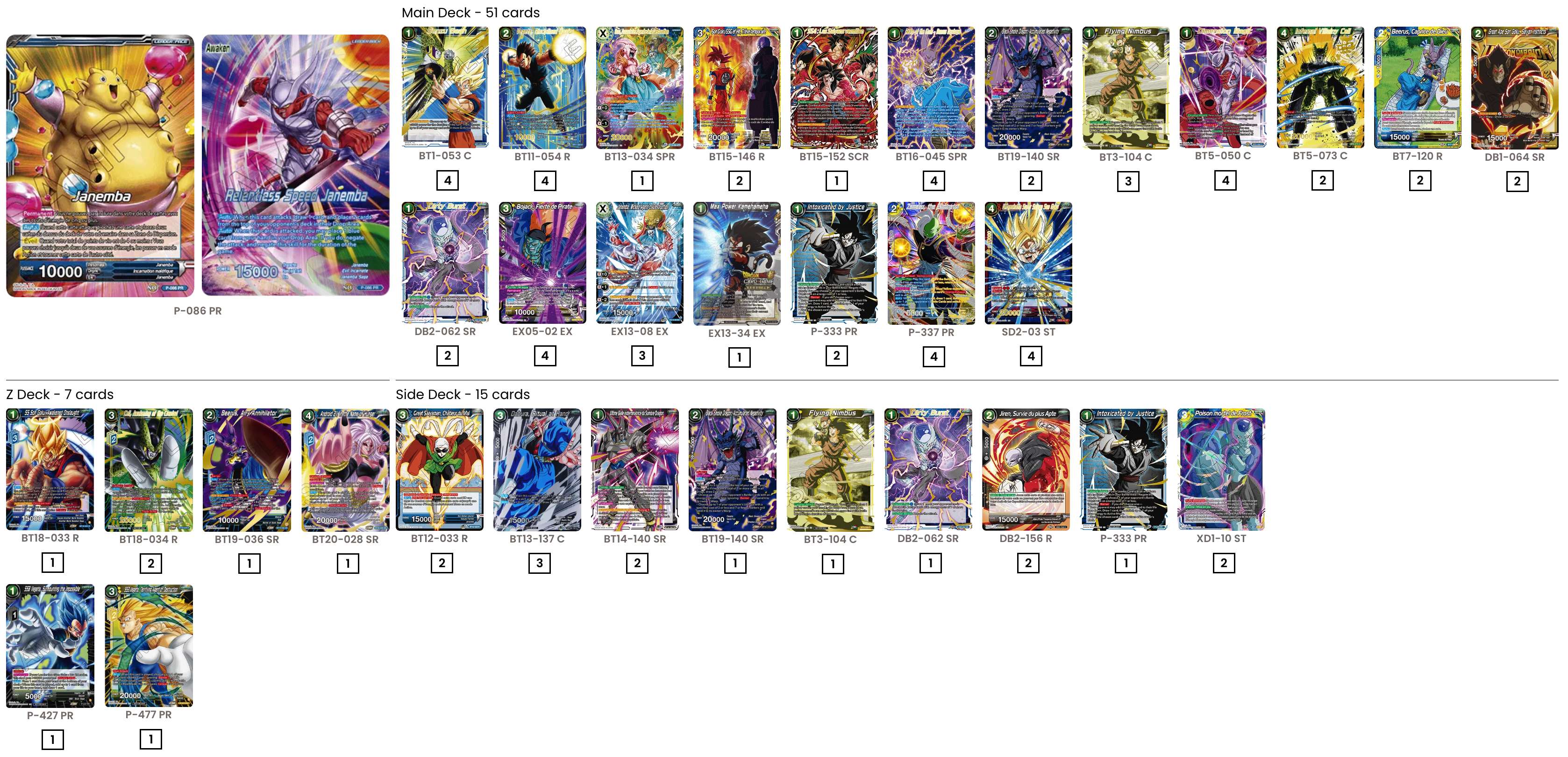 Decklist de Nelson Pasinetti