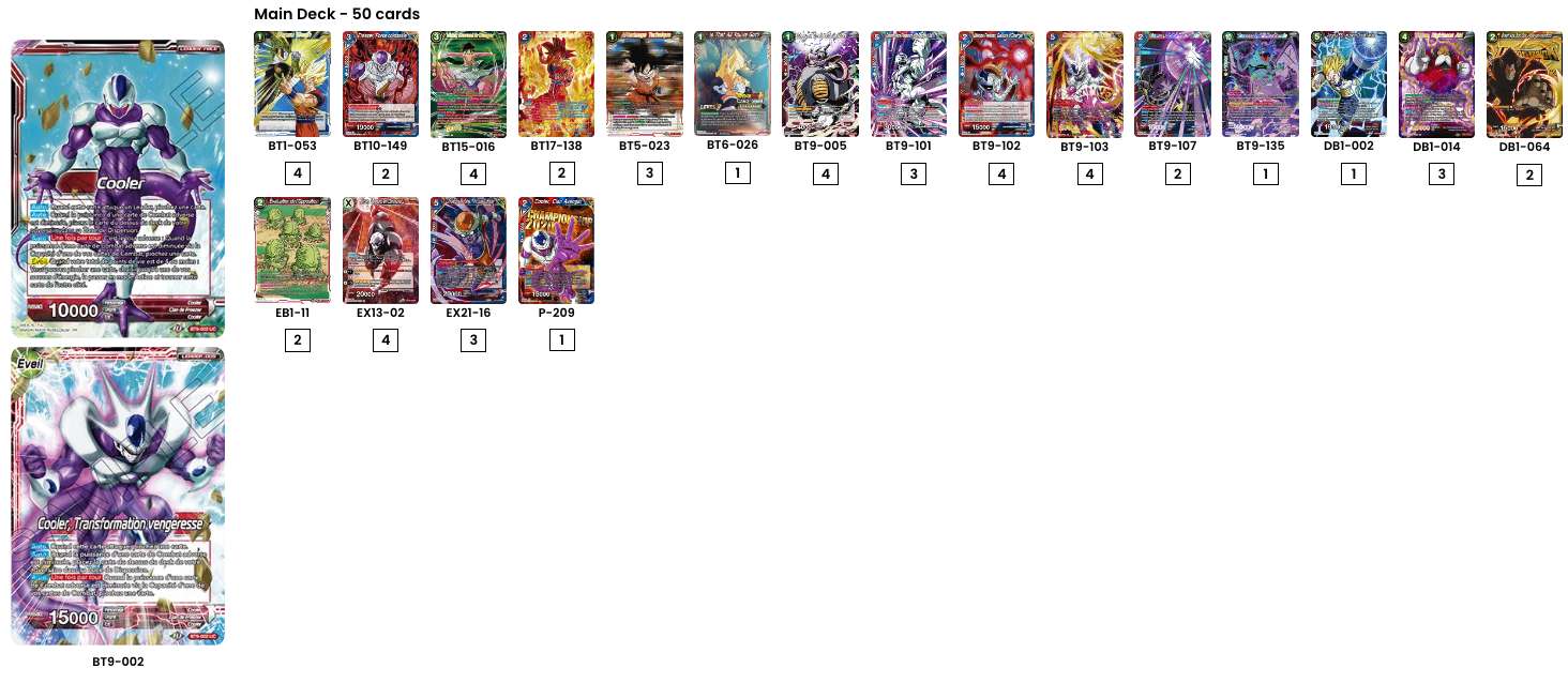 Decklist de Grayson Webster