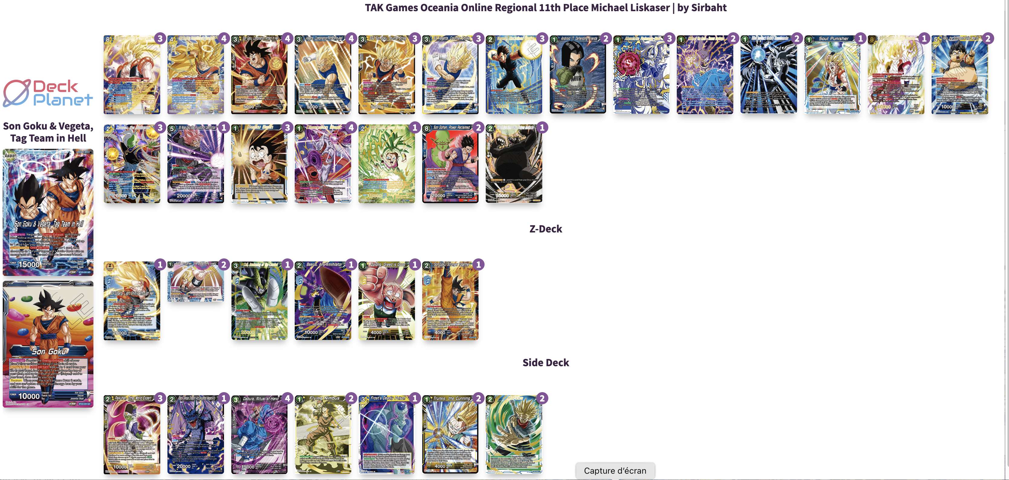 Decklist de Michael Liskaser