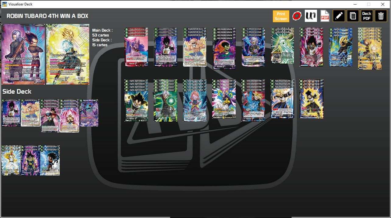 Decklist de Robin tubaro