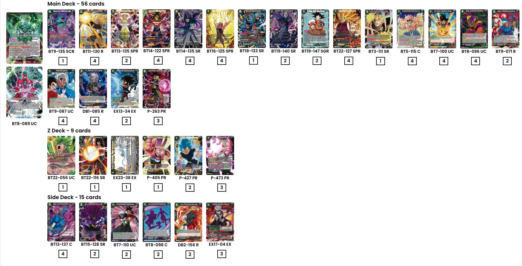 Decklist de Moamin Saaid