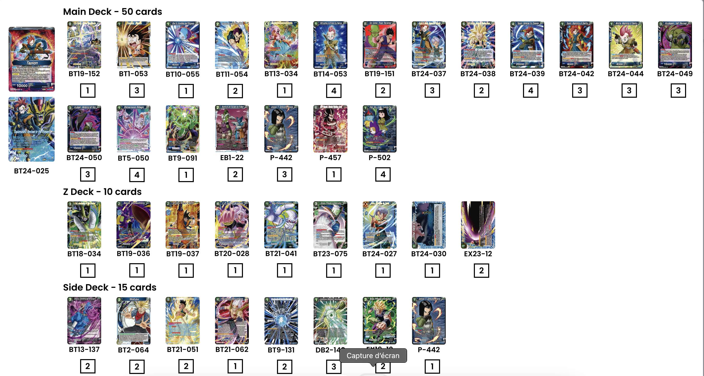 Decklist image · Ethan Prevost