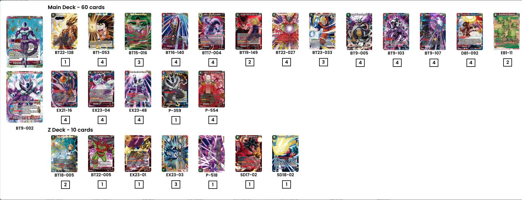 Decklist de Chris Acosta