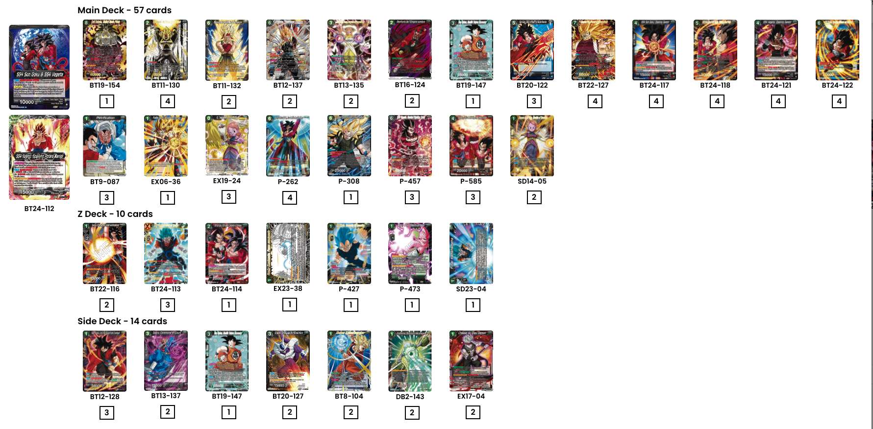 Decklist de Bayley Kay