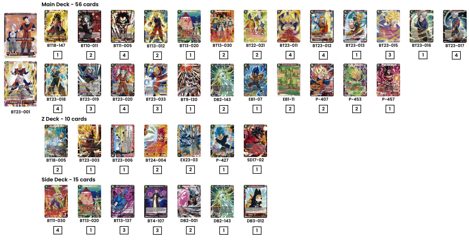 Decklist de Grady Hughes