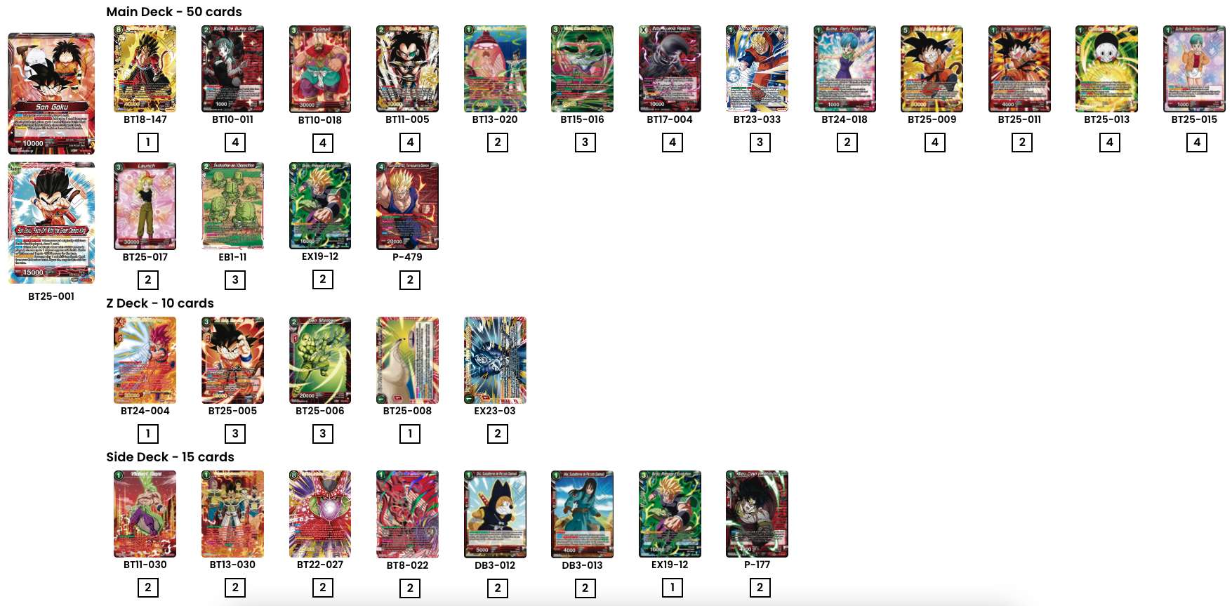 Decklist de Camilo
