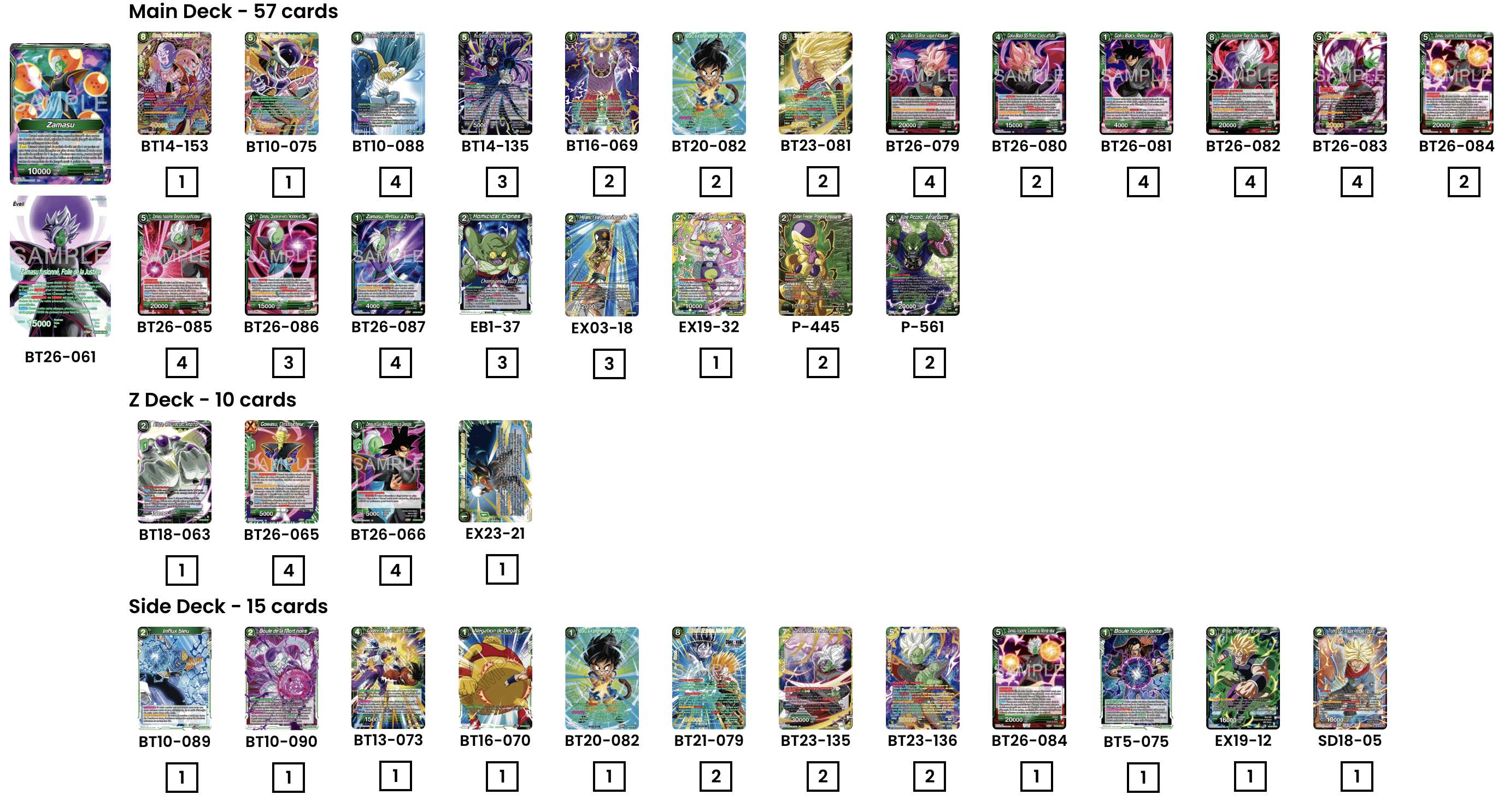 Decklist de Camko