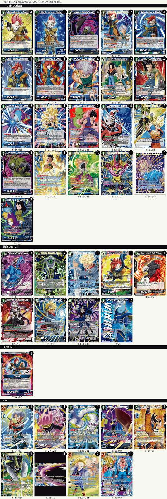 Decklist image · Randoms