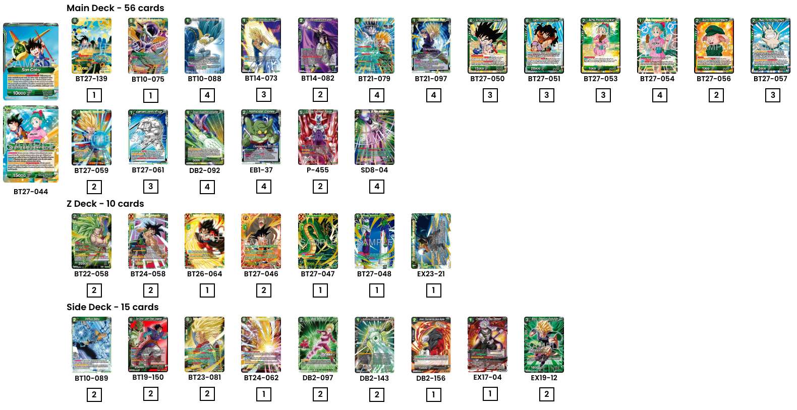 Decklist de Randoms